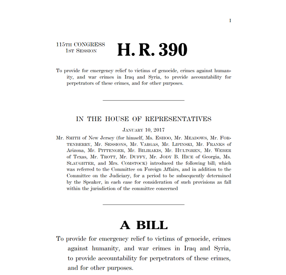 H.R. 390: Senate Foreign Relations Committee Passes Genocide Bill | USCIRF